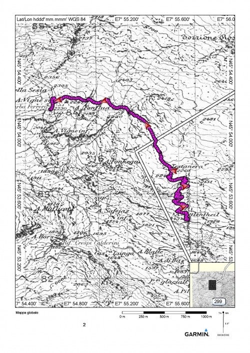mappa cartina Alpe Im Mittlentheil di qua - Alpe  Vigne Superiore